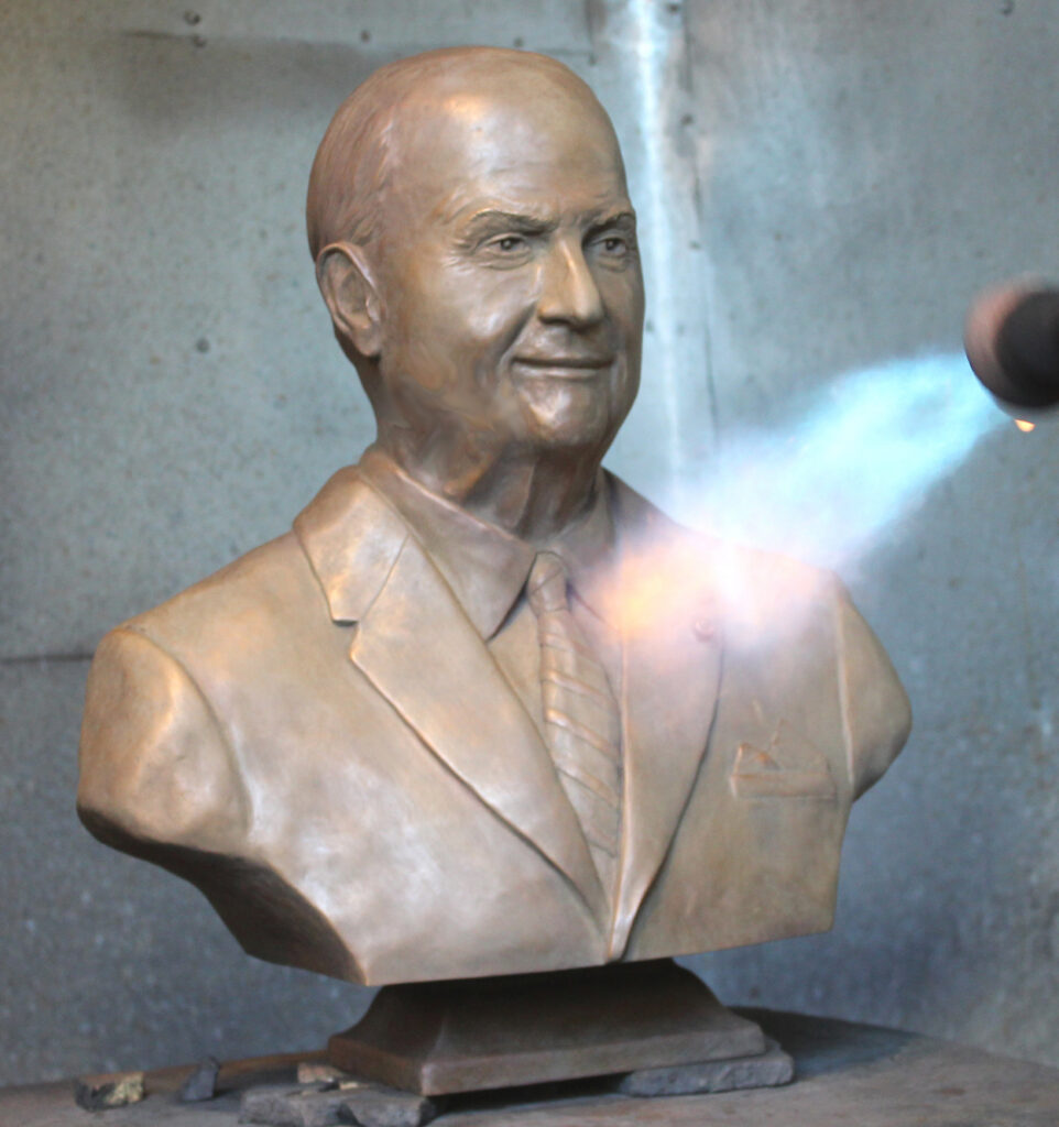 Bronze Bust Thomas Bailey Hagen, Paula Slater Sculpture, philanthropist, American Ancestors, Boston, MA
