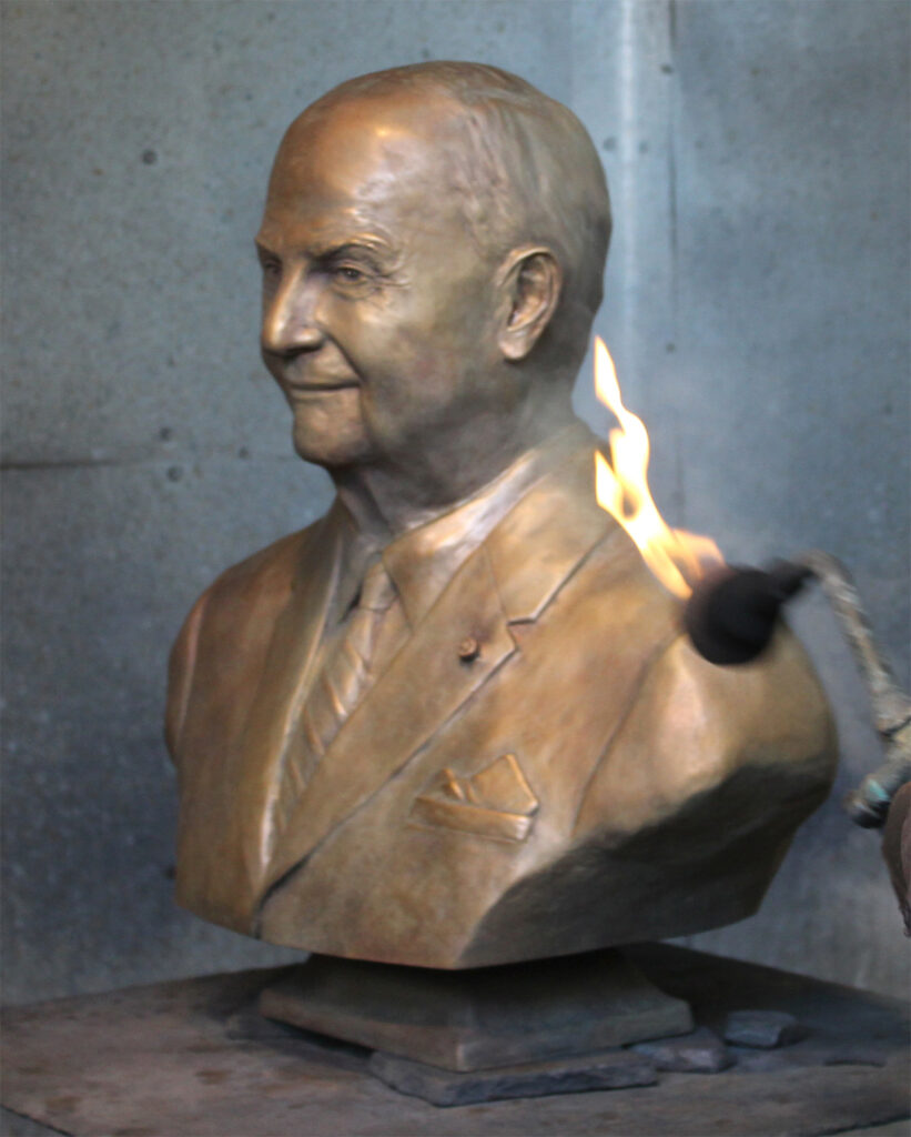 Bronze Bust Thomas Bailey Hagen, Paula Slater Sculpture, philanthropist, American Ancestors, Boston, MA