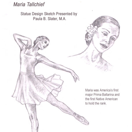 Maria Tallchief atatue design, Paula Slater Sculptor
